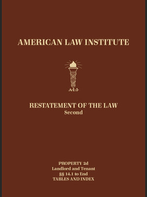 cover image of Restatement of the Law Second, Property (Landlord and Tenant)